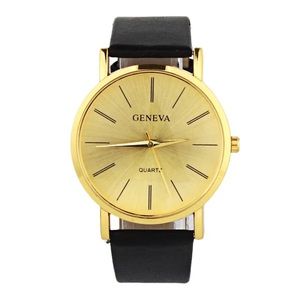 Gold/Black Geneva Watch